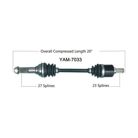 Wide Open OE Replacement CV Axle for YAM REAR YFM450 GRIZZ 11-14 YAM-7033